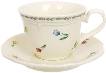 Набір 4 порцелянові чашки "Vintage Tulip" 250мл з блюдцями (арт. 32329802) фото