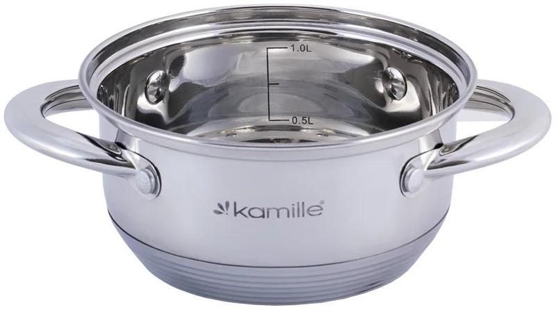 Каструля Kamille Millay 3.4л з нержавіючої сталі з 7-шаровим індукційним дном (арт. 32322328) фото
