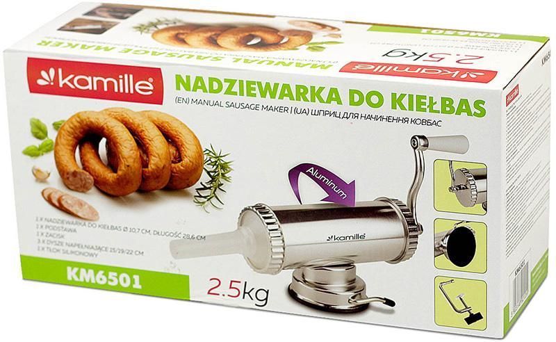 Шприц для наповнення ковбас Kamille 2.5кг з 3-ма насадками (арт. 32316321) фото
