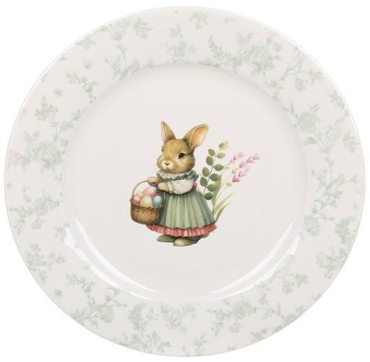 Набір 6 тарілок порцелянових "Floral Green. Великодній Кролик" &Oslash;19см (арт. 32330006) фото