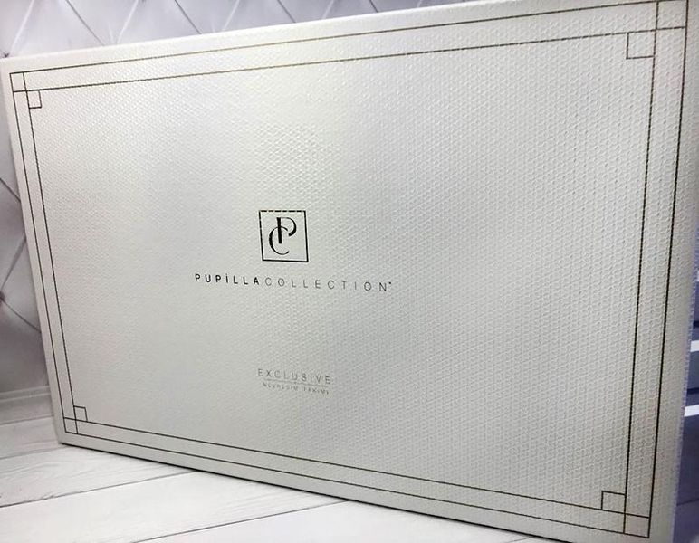 Комплект постільної білизни Pupilla Clasic Lactic Євро (4 наволочки), сатин з 3D вишивкою (арт. 32315932) фото
