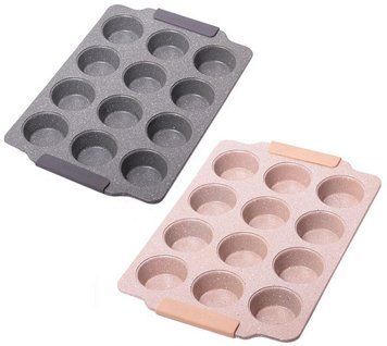 Форма для випічки кексів Kamille Marble 38х26см, 12 осередків (арт. 32314480) фото