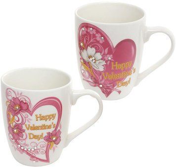 Кружка "Happy Valentine's" 350мл зі стразами (арт. 32322699) фото