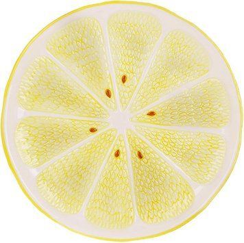 Набір 2 керамічні тарілки "Lemon" &Oslash;25.5см, Жовтий лимон (арт. 32329543) фото