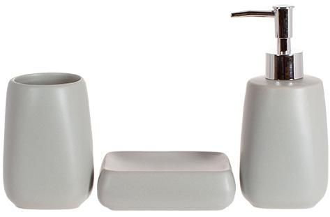 Набір аксесуарів "Grey Classic" для ванної кімнати: дозатор для мила, підставка, мильниця. (арт. 32326699) фото - "RestoMarket" Набір аксесуарів "Grey Classic" для ванної кімнати: дозатор для мила, підставка, мильниця. (арт. 32326699) фото