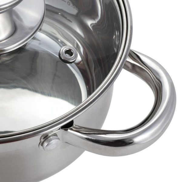 Каструля Ofenbach Casserole з нержавіючої сталі 1100мл зі скляною кришкою (арт. 32329252) фото