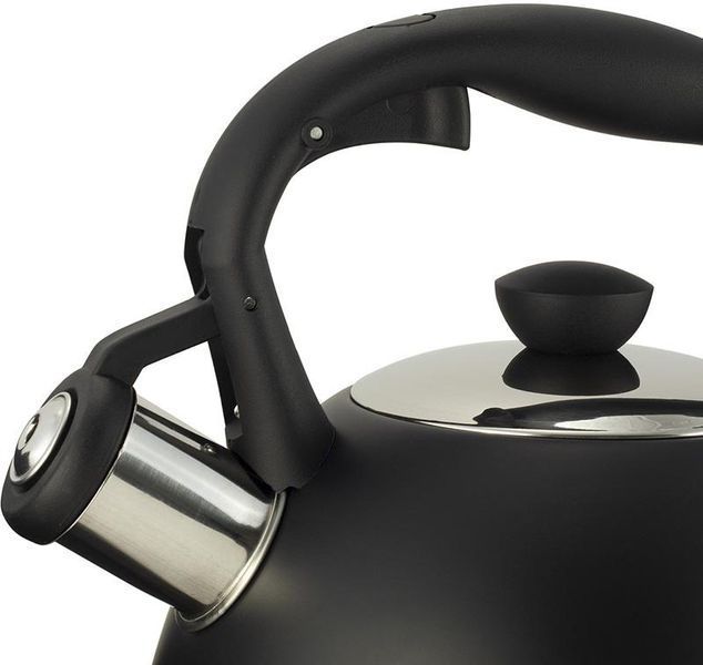 Чайник Ofenbach Magic Kettle 2л з нержавіючої сталі зі свистком, чорний матовий (арт. 32324031) фото