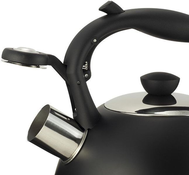 Чайник Ofenbach Magic Kettle 2л з нержавіючої сталі зі свистком, чорний матовий (арт. 32324031) фото