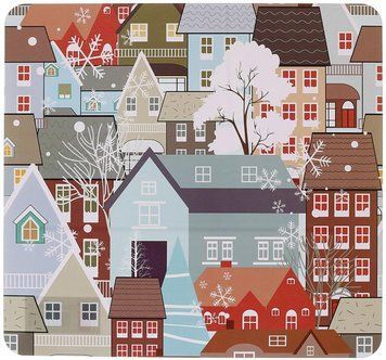 Набір 12 сервірувальних серветок 28x30см підтарільники Happy Holidays-127, поліпропілен (арт. 32327308) фото