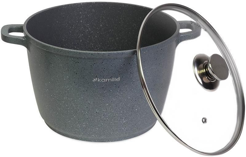 Каструля Kamille Landes Grey 6.2л з литими алюмінієвими ручками (арт. 32316283) фото
