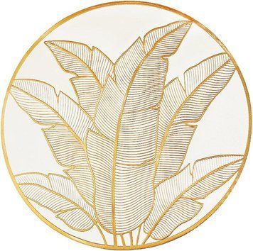 Набір 4 сервірувальних килимка Margrese Doily Floral &Oslash;38см, плейсмат (подтарельник), білий із золотом (арт. 32327768) фото