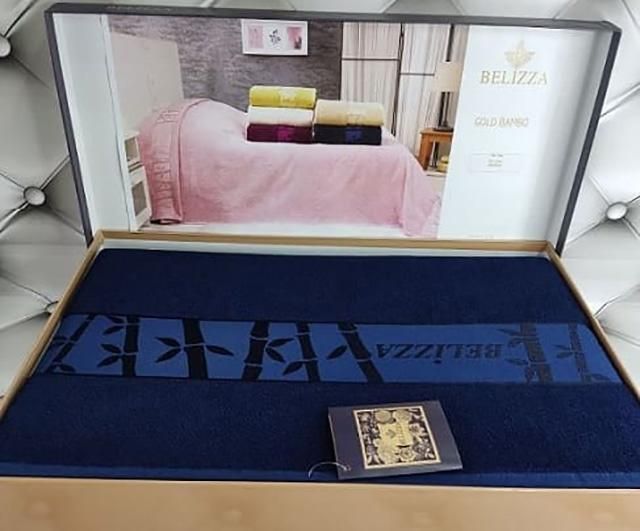 Махрове простирадло Belizza "Gold Lacivert" 200х220см (арт. 32327419) фото