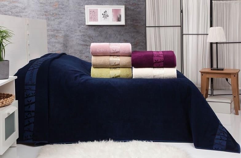 Махрове простирадло Belizza "Gold Lacivert" 200х220см (арт. 32327419) фото