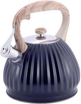Чайник Kamille Whistling Kettle Black 3л з нержавіючої сталі зі свистком, чорний (арт. 32323902) фото