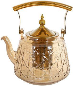 Чайник скляний заварювальний "Amber" 1200мл з металевим фільтром (B488) (арт. 32329957) фото