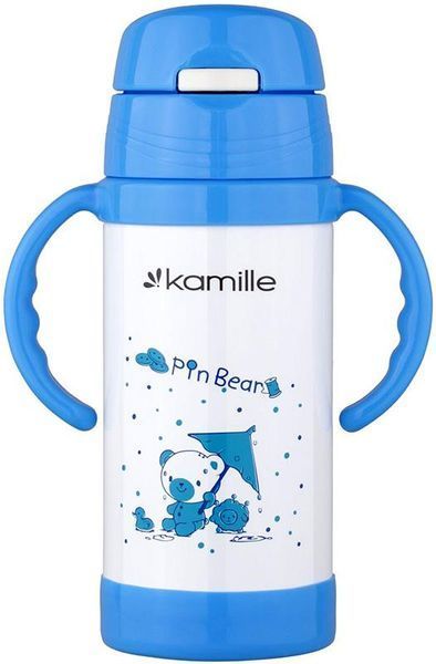 Термос дитячий Kamille "Зоопарк" 350мл з двома ручками (арт. 32319349) фото