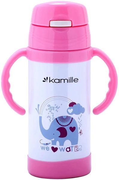 Термос дитячий Kamille "Зоопарк" 350мл з двома ручками (арт. 32319349) фото