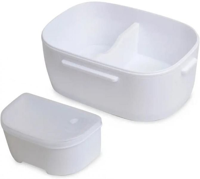 Ланч-бокс Kamille Snack 450мл + 650мл з підігрівом (220V), блакитний (арт. 32326844) фото