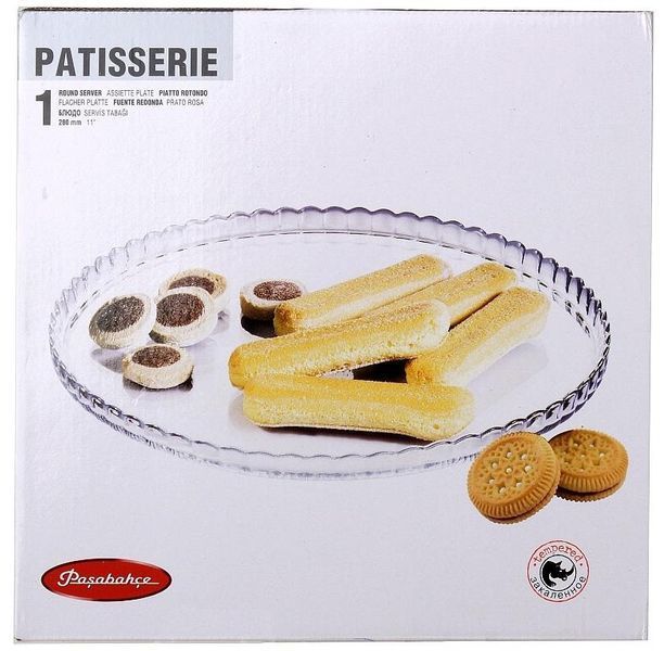 Блюдо Patisserie &Oslash;280мм, скляне, з бортом (арт. 3236137) фото