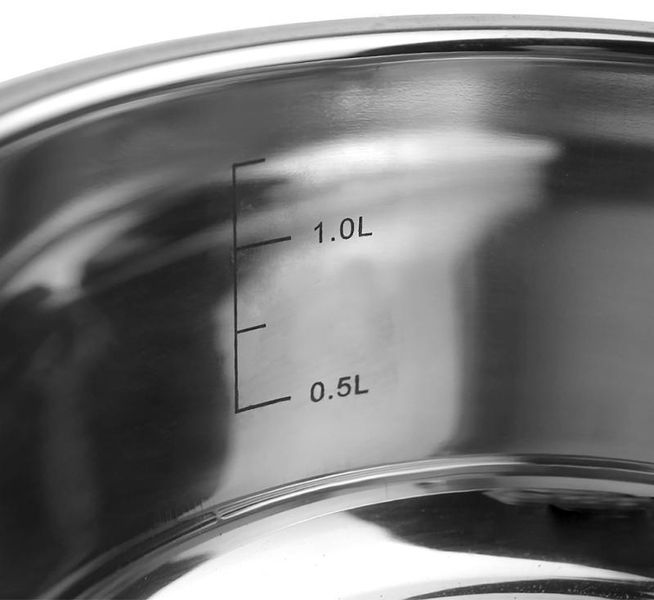 Каструля індукційна Ofenbach Casserole із нержавіючої сталі 1.5л зі скляною кришкою (арт. 32329260) фото