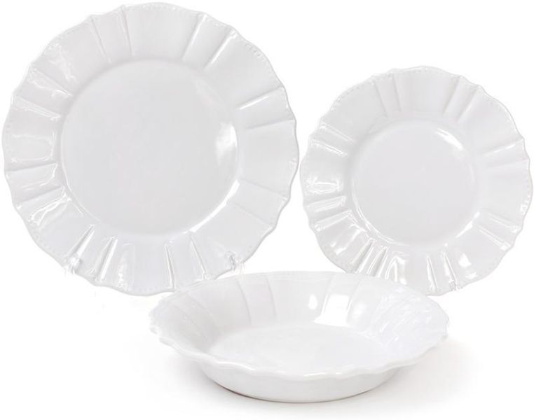 Набір 6 глибоких тарілок Leeds Ceramics SUN &Oslash;23см, кам'яна кераміка (білі) (арт. 32312558) фото