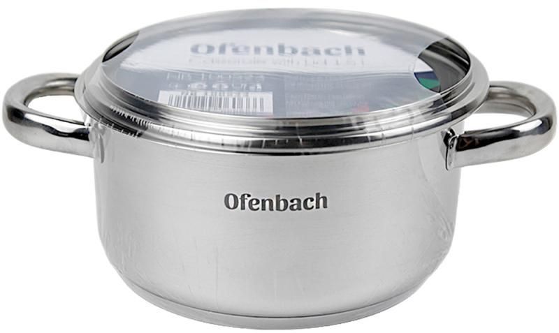 Каструля індукційна Ofenbach Casserole із нержавіючої сталі 1.5л зі скляною кришкою (арт. 32329260) фото