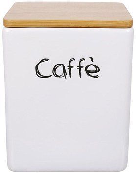 Банка керамічна "Caffe" 440мл з бамбуковою кришкою, сіра (арт. 32330174) фото