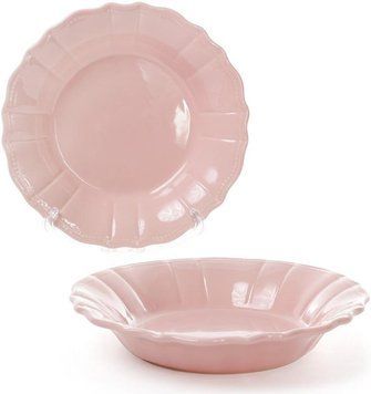 Набір 6 глибоких тарілок Leeds Ceramics SUN &Oslash;23см, кам'яна кераміка (рожеві) (арт. 32312559) фото