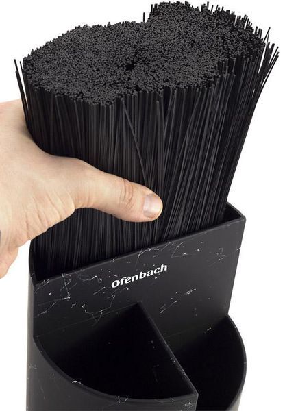 Підставка-колода Ofenbach Black Marble для кухонних ножів і ножиць 16х24см, потрійна кругла (арт. 32323994) фото
