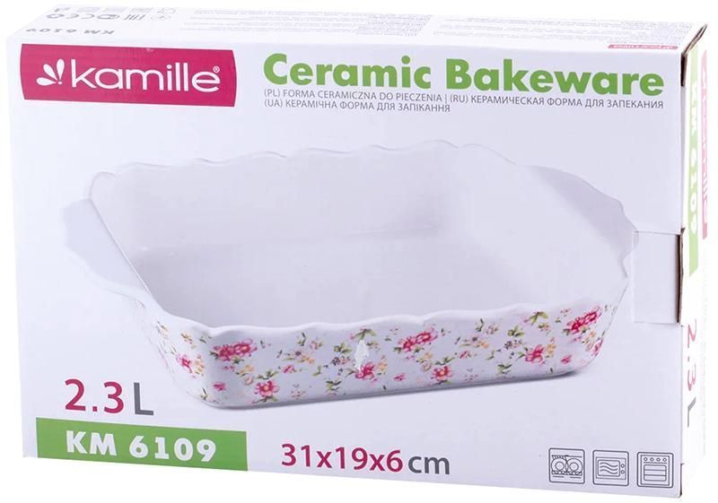 Форма для запікання Kamille Mirlinda 30.5х19х6см керамічна (арт. 32319509) фото - "RestoMarket" Форма для запікання Kamille Mirlinda 30.5х19х6см керамічна (арт. 32319509) фото