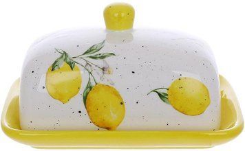 Маслянка керамічна "Соковиті Лимони" 13х18см (арт. 32328032) фото