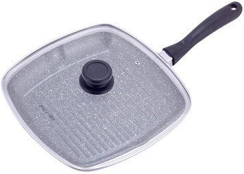 Сковорода-гриль Kamille Grill Pan 28х28см зі скляною кришкою (арт. 32320484) фото