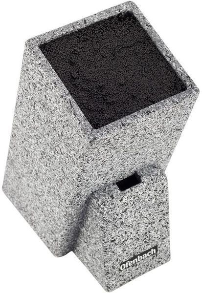 Підставка-колода Ofenbach Black Lead для кухонних ножів 11х11х26см з секцією для ножиць (арт. 32323997) фото