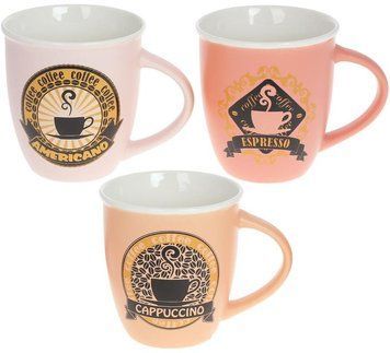 Кружка порцелянова "Always Good" 380мл, "Americano", "Cappuccino" і "Espresso" (арт. 32323728) фото