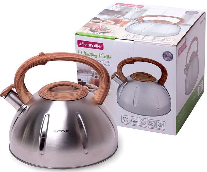 Чайник Kamille Whistling Kettle 5л з нержавіючої сталі зі свистком (арт. 32323894) фото