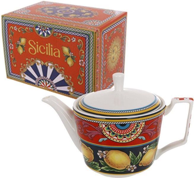 Чайник заварювальний Sicilia "Ornamento" (Орнамент) 650мл, порцеляновий (арт. 32329465) фото