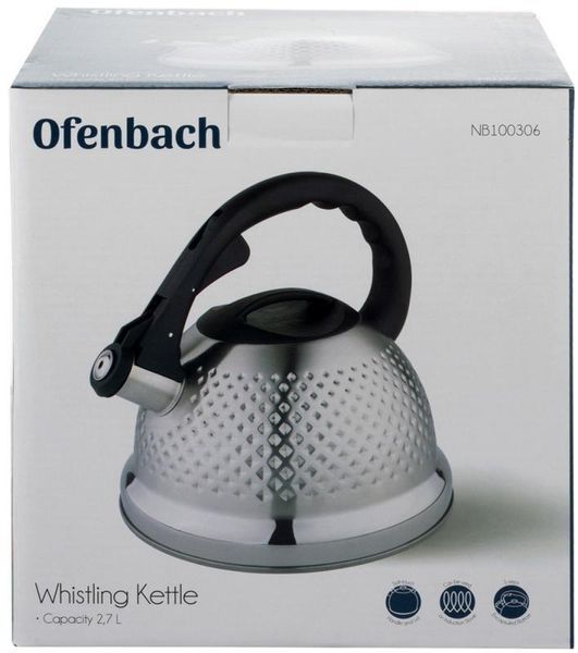 Чайник Ofenbach Whistling Kettle 2.7л нержавіюча сталь зі свистком (арт. 32329289) фото