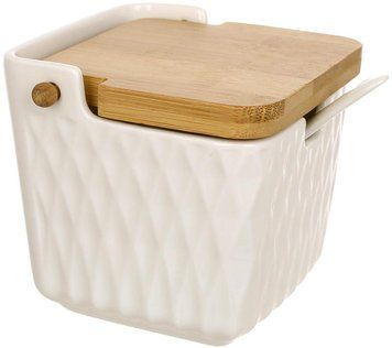 Банка Ceram-Bamboo для цукру, солі, спецій з бамбуковою кришкою відкидною 10.8х9.5см (арт. 32329562) фото