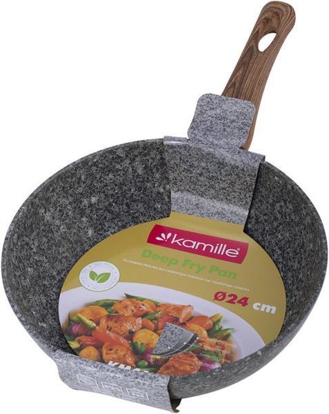 Сковорода-сотейник Kamille Grey Marble &Oslash;24см індукційна з антипригарним покриттям (арт. 32324980) фото