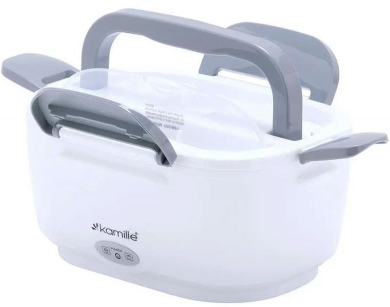 Ланч-бокс Kamille Snack 450мл + 650мл з підігрівом (220V або 12V), сірий (арт. 32326846) фото