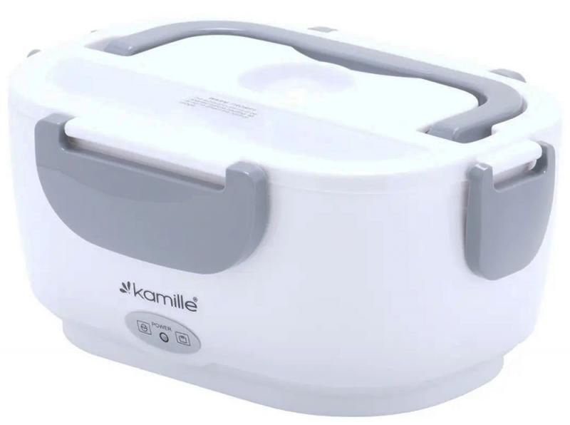 Ланч-бокс Kamille Snack 450мл + 650мл з підігрівом (220V або 12V), сірий (арт. 32326846) фото