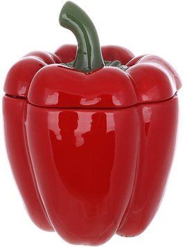 Банка керамічна "Pepper" 1200мл, для сипучих продуктів, червоний перець (арт. 32329545) фото