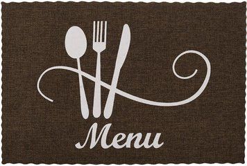 Набір 12 сервірувальних килимків Doily Menu 30х45см, плейсмат (подтарельники), коричневий (арт. 32327783) фото