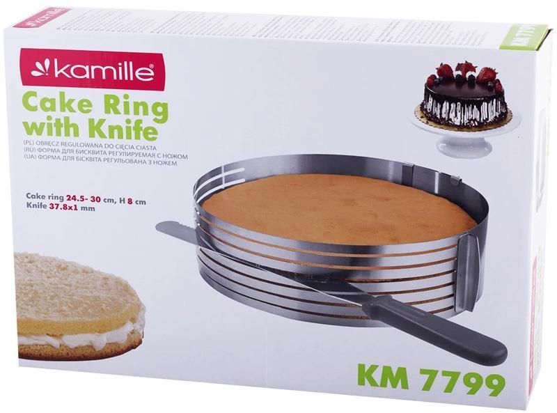 Форма Kamille для нарізки бісквіта &Oslash;24.5-33см, регульована з ножем (арт. 32322369) фото