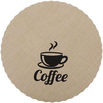 Набір 12 сервірувальних килимків Doily Coffee &Oslash;38см, плейсмат (подтарельники), бежевий (арт. 32327790) фото