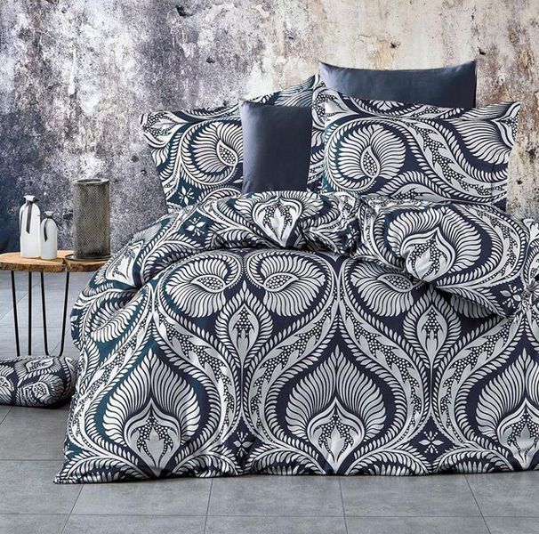 Комплект постільної білизни Belizza "Roman Denim" (євро) сатин (арт. 32324306) фото