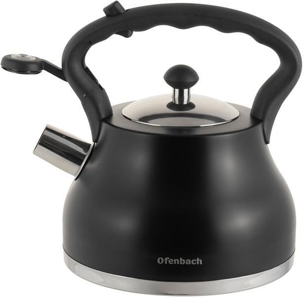 Чайник Ofenbach Black 2.7л нержавіюча сталь, зі свистком (арт. 32329299) фото